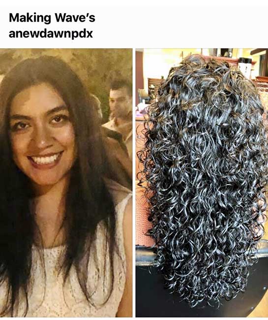 Real perm before after using full body per solution. #curls #perm